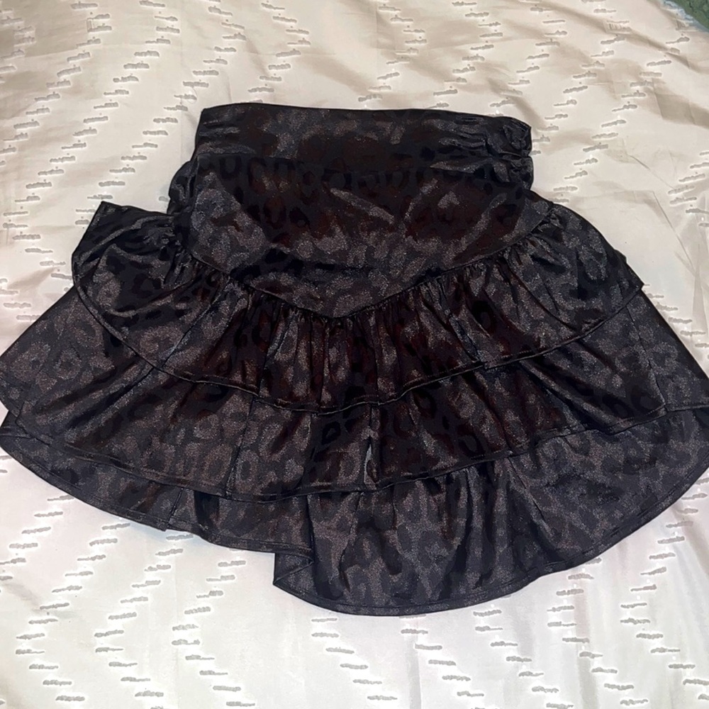 back cheetah print skirt